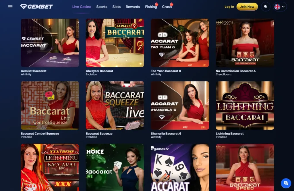 Baccarat Tables