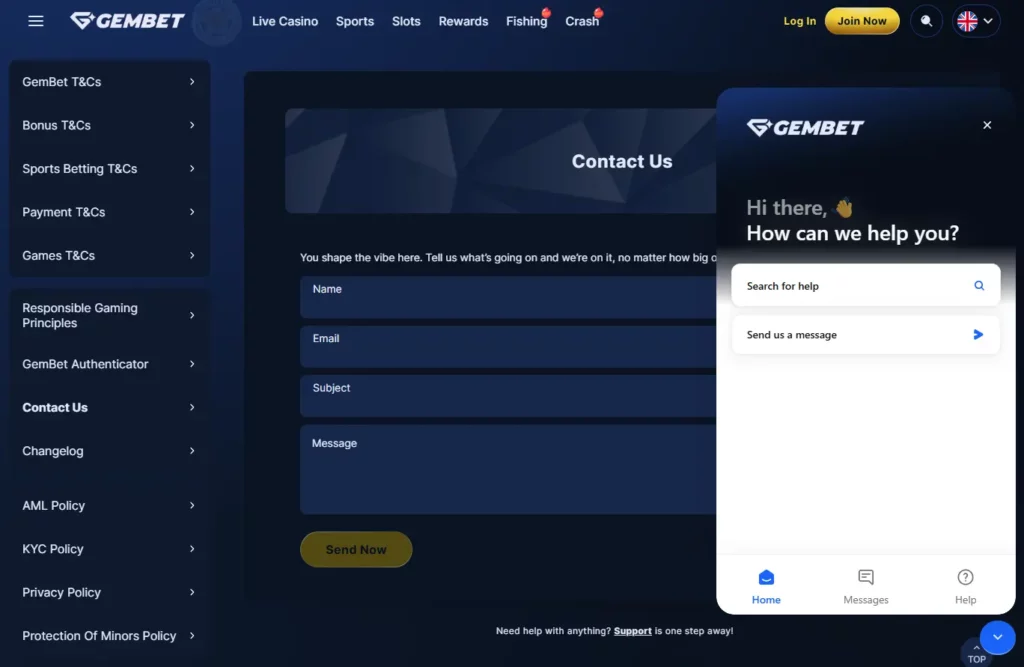 Gembet Support